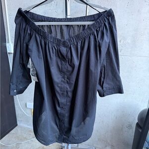 Elegant Black Off-Shoulder Women's Top